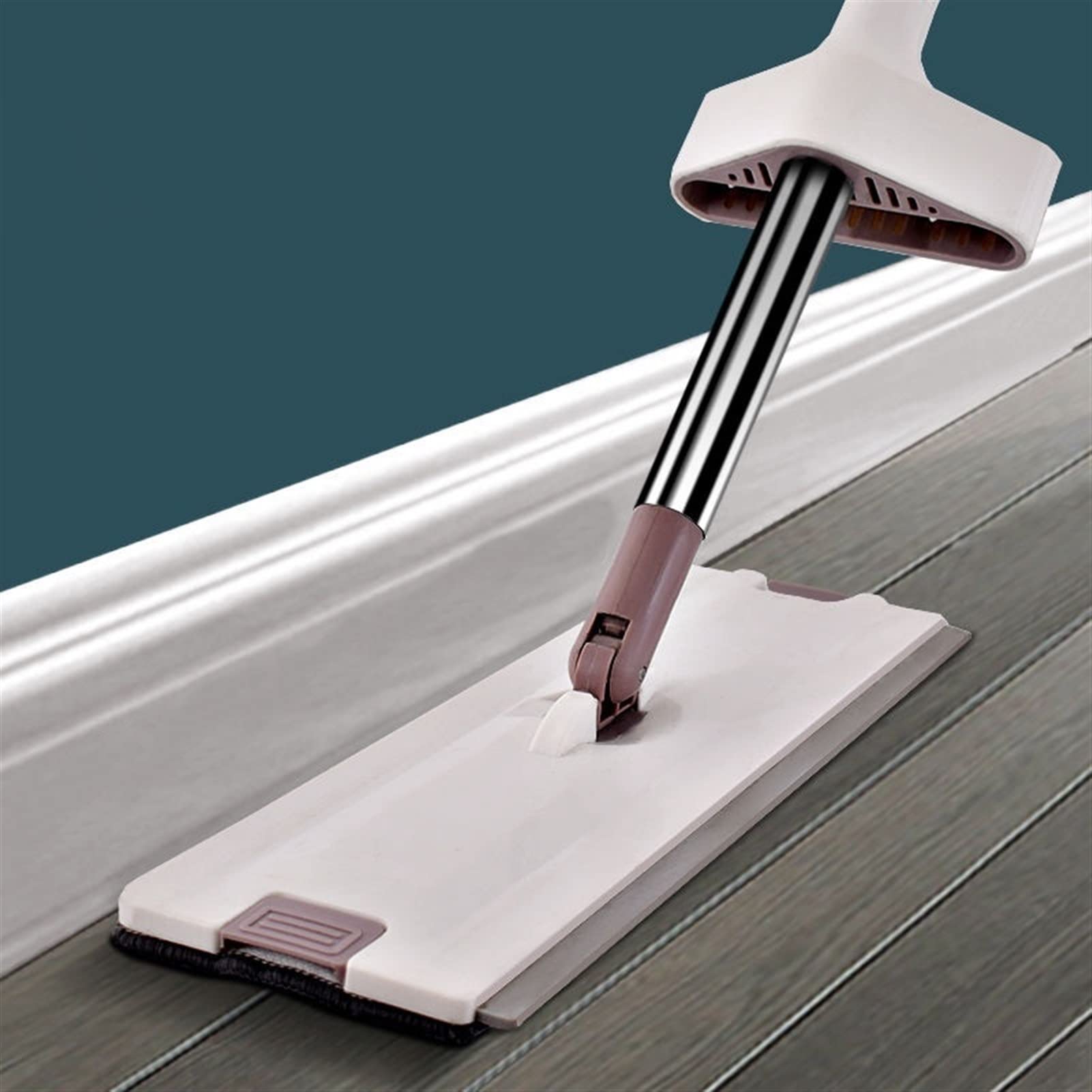 fregona Limpieza del piso automático de la rotación automática de la nivelación automática del trapeador automático del trapeador de la mano con la herramienta de limpieza de la almohadilla de microfi