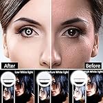 Selfie Ring Light, XINBAOHONG Rechargeable Portable Clip-on Selfie Fill Light with 36 LED for iPhone/Android Smart Phone Photography, Camera Video, Girl Makes up (White) - Image 4