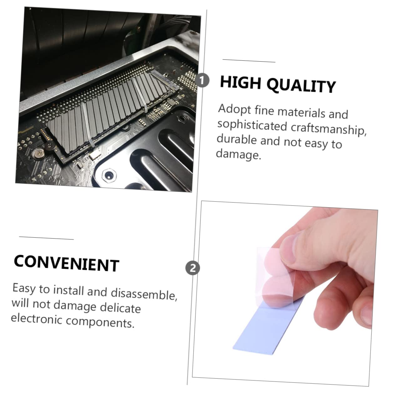 jojofuny 5pezzi Dissipatore Di Calore Rame Per Ssd Alta Efficienza Termica Con Grafene Compatibile Con Dispositivi Nvme Ottimizza Raffreddamento e La Prestazione Del