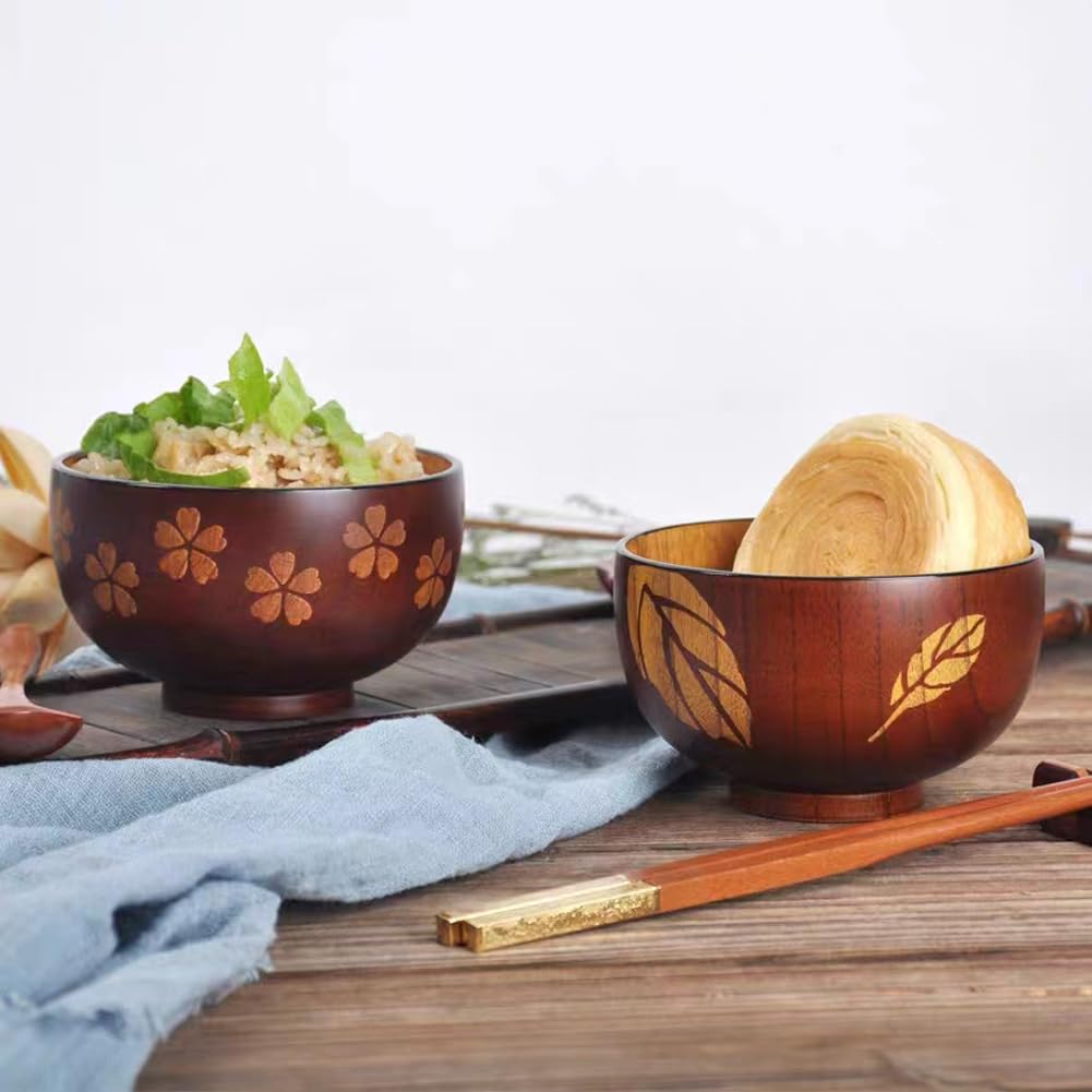 Amazon.co.jp: お椀 味噌椀 汁椀 漆塗 2個 セット 木製 飯碗 味噌汁