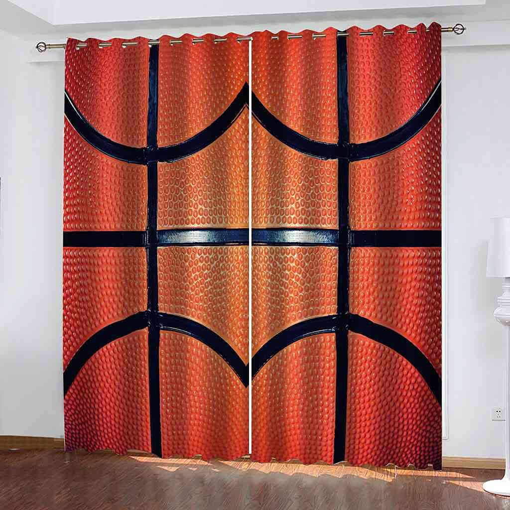 Rideaux occultants d'enfant 3D imprimé basket isolés 264x242cm