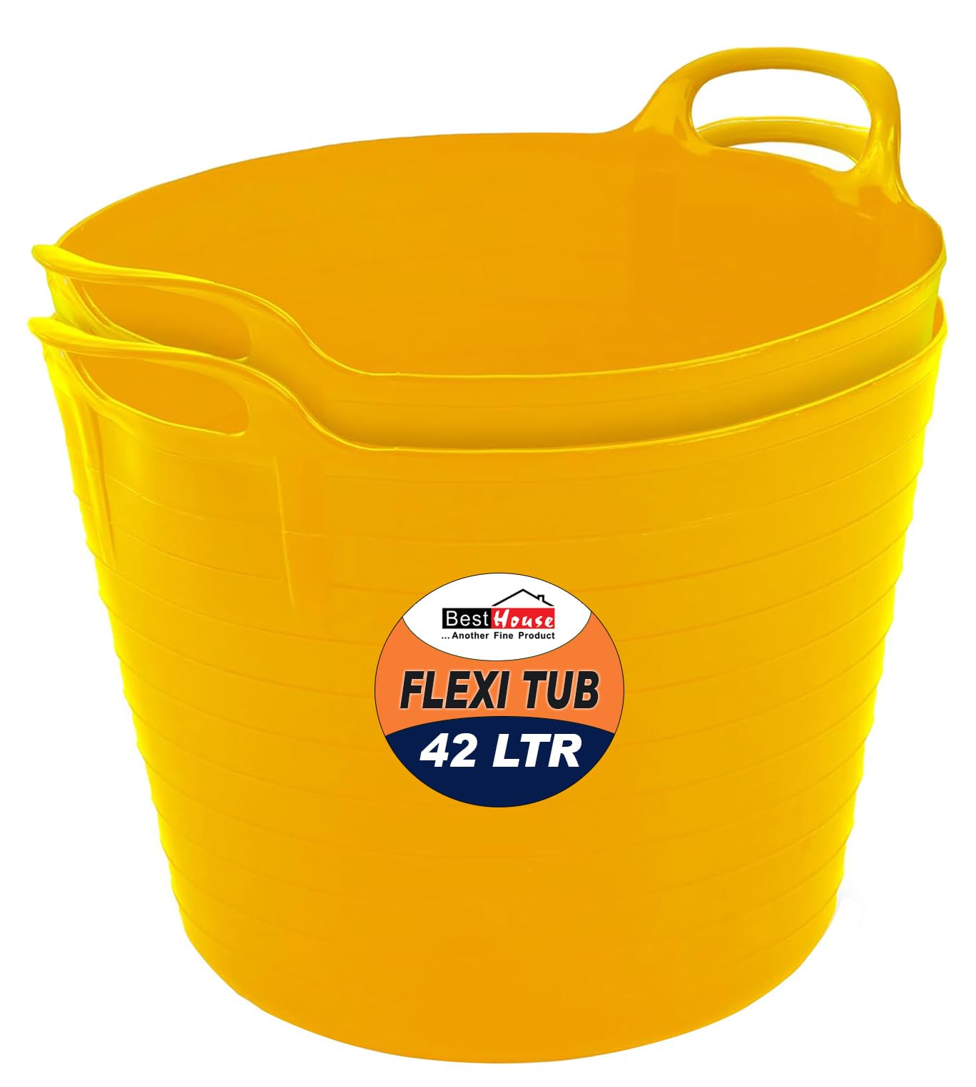 Best House | 3 Pcs of Flexi Tub with Handles | Small Size | Mini | 7 Litres | Black | Garden Tubs | Plastic Storage Container for Home, Washing, Garden Waste and DIY Projects — view 31
