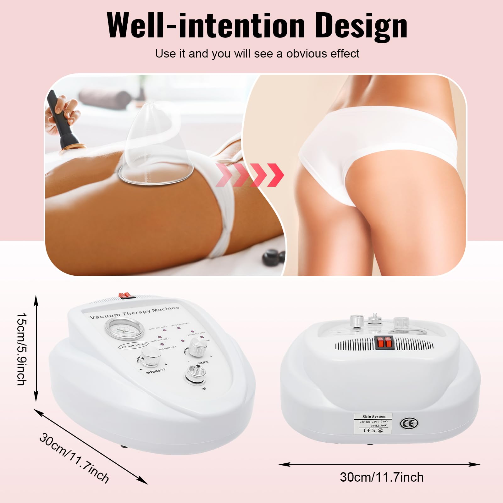 Multifunktionales Vakuum Massagegerät Schröpfgerät Brustmassagegerät, Elektrisches Brustvergrößerung Machine Vakuumpumpen Schröpfsatz, für Brustpflege, Körperpflege, Gewichtsabnahme und Massage