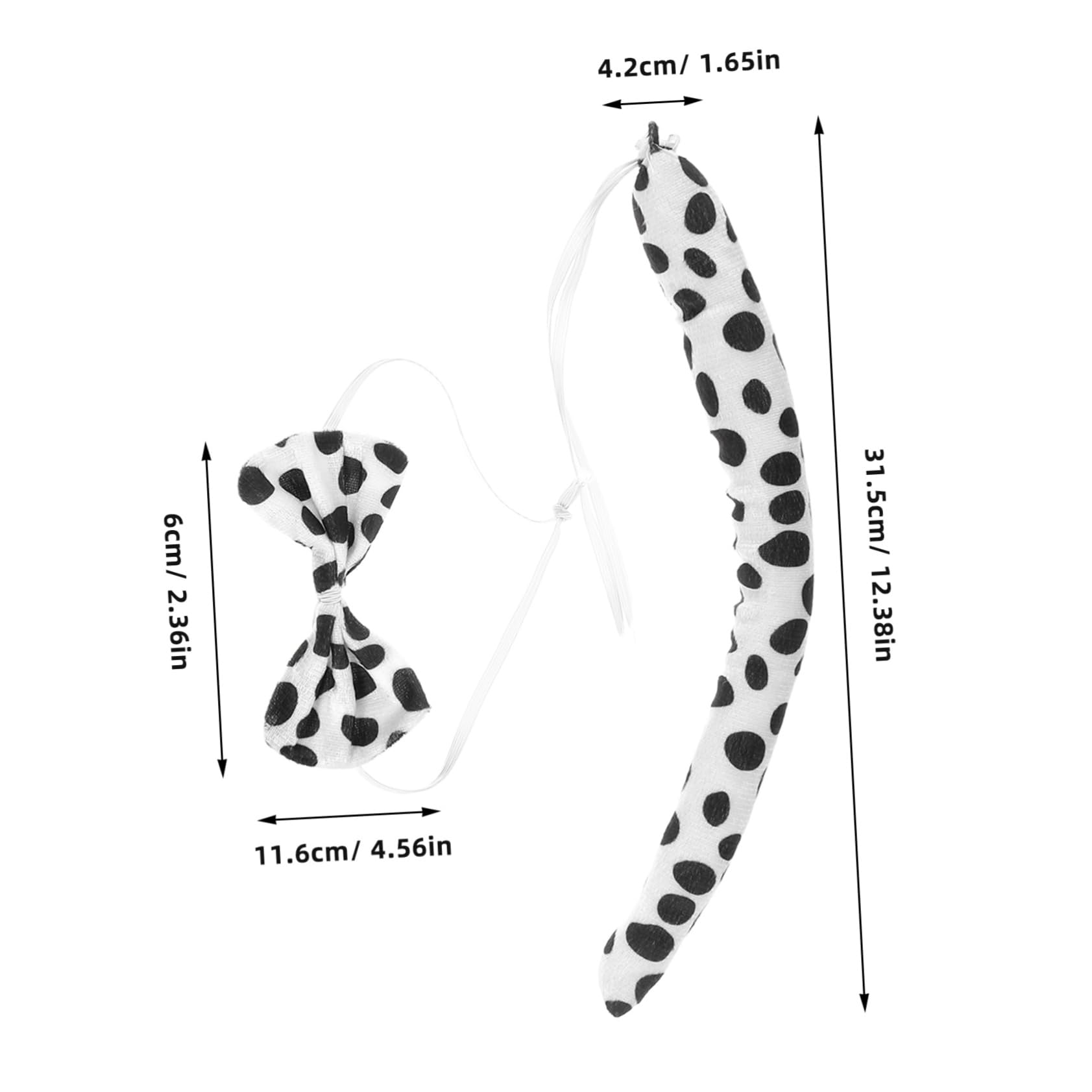 Homoyoyo 1Set Dalmatian Headband for Comfortable Durable Complete Costume Kit for Animal Cosplay Parties Adorable Pet Headwear