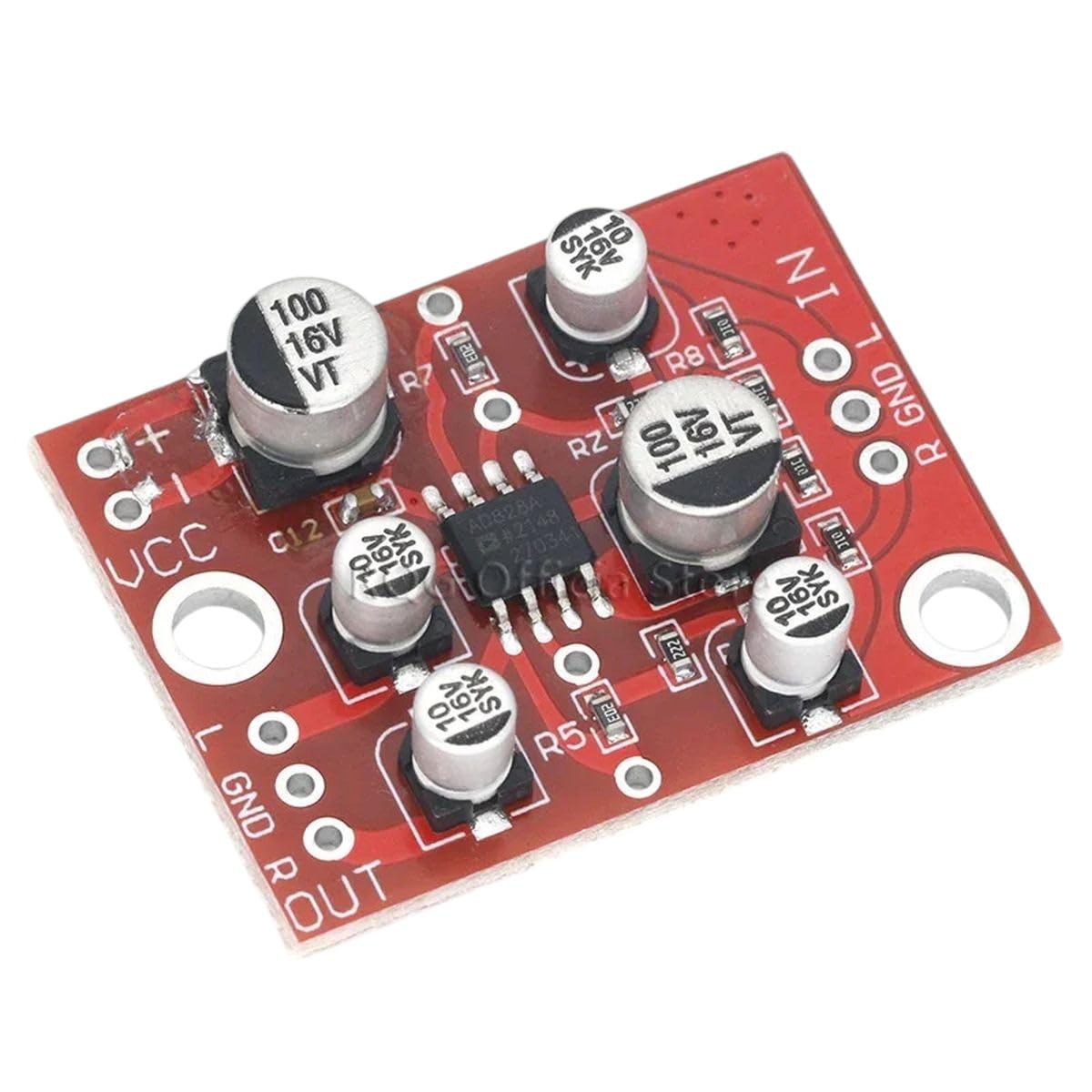 DC 5V-15V AD828 Stereo Preamp Power Amplifier Board Preamplifier Module New for Arrival 2025 High for Quality