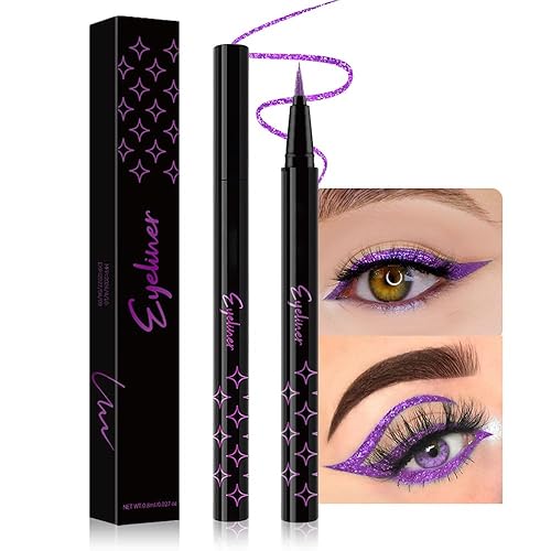 evpct 1Pcs Voilet Purple Glitter Glittering Diamond Shimmer Liquid Eyeliner