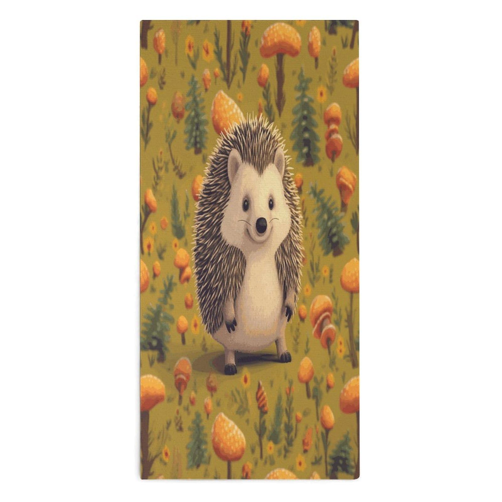 Btcowzrv Style Hedgehog Bath Towel Beach Towels Shower Towel