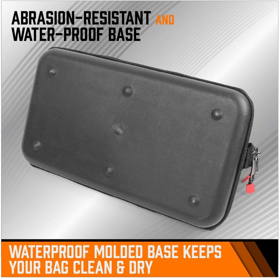 HORUSDY 16-inch Wide Mouth Tool Bags for Men, Wear-Resistant Base, Waterproof, Pockets for Tool Storage : Tools & Home Improvement