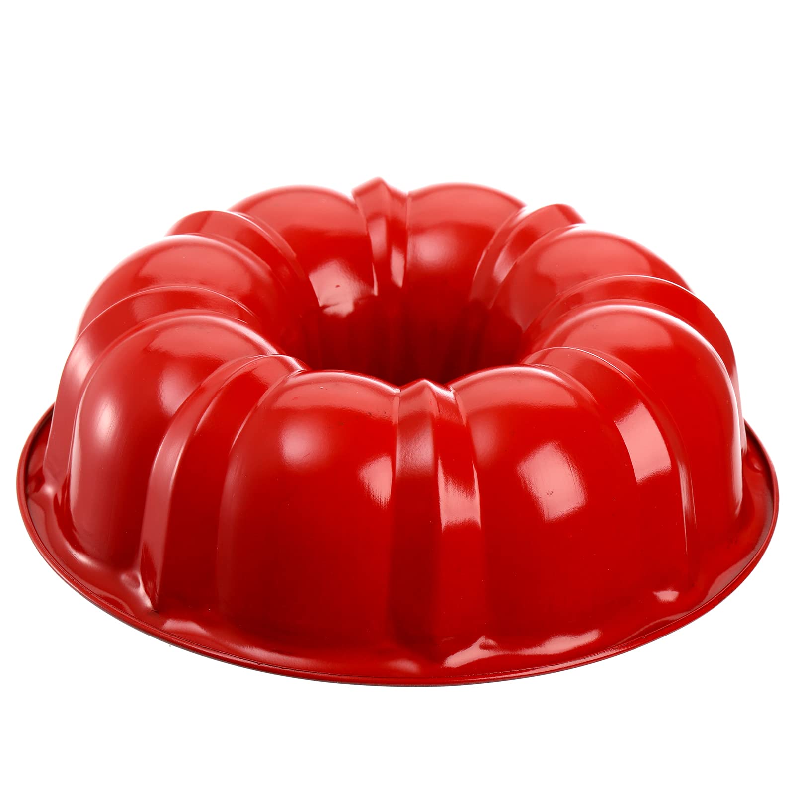 Tosnail 3 Pack Non Stick Fluted Ring Cake Pan, Tube Pan Round Cake Pan Steel Baking Pan Instant Pot Bakeware - 7", 8.5", 9.5", Red - Image 4