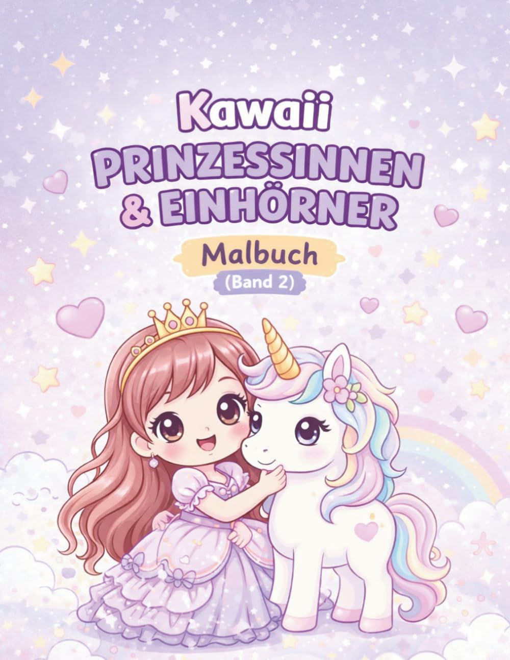 Kawaii Prinzessinnen & Einhörner: Malbuch Band 2