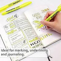 Vista 5 de Shuttle Art - Resaltadores amarillos, paquete de 30 resaltadores de colores brillantes, punta de cincel de secado rápido, marcadores no tóxicos
