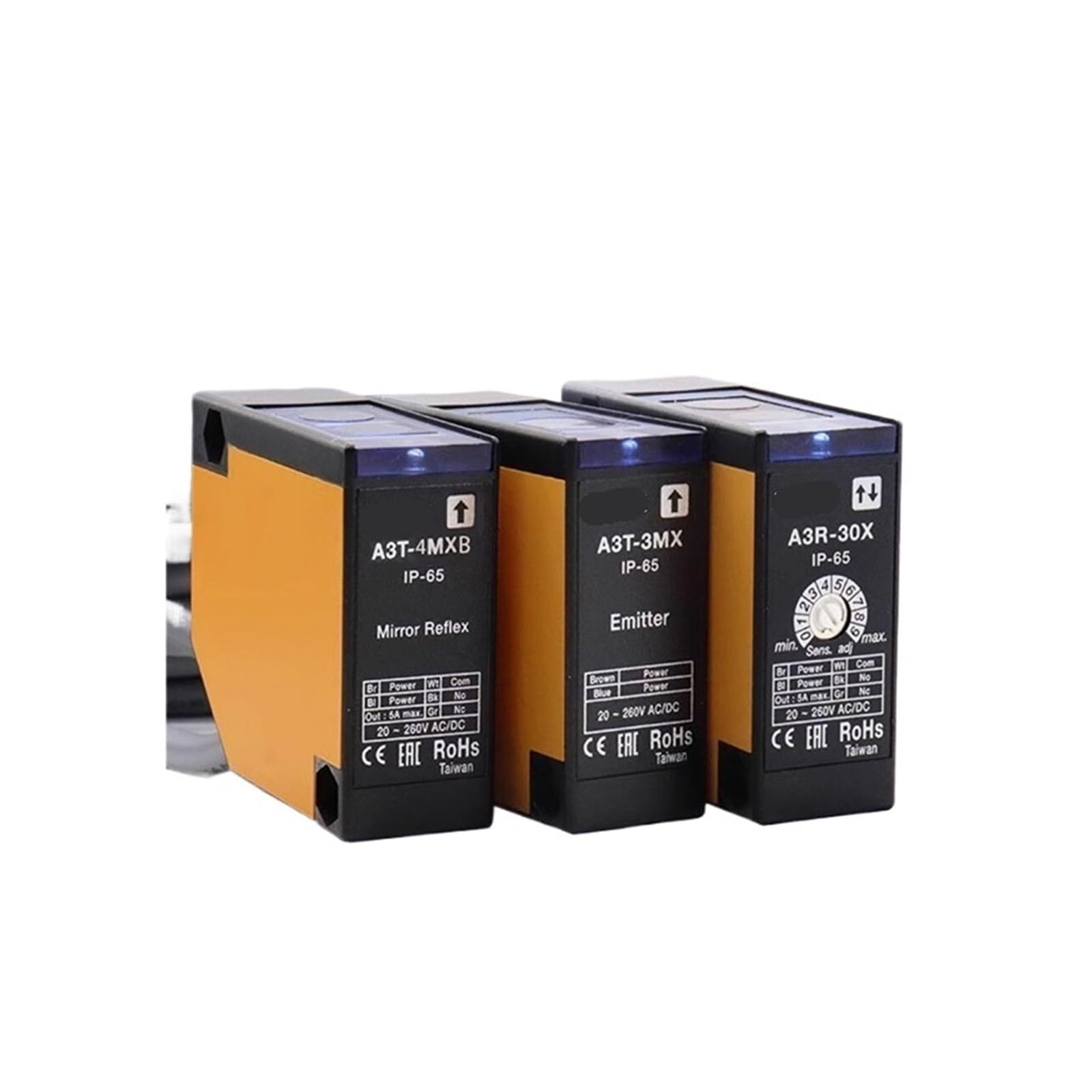 NACODLUL 1PCS A3T Photoelectric Switch Sensor A3T-3MX A3T-10MX A3T-3MXD A3T-3MXB A3T-10MXB A3T-10MXD A3T-3MXS A3T-20MX A3T-10MXP(A3T-3MX)
