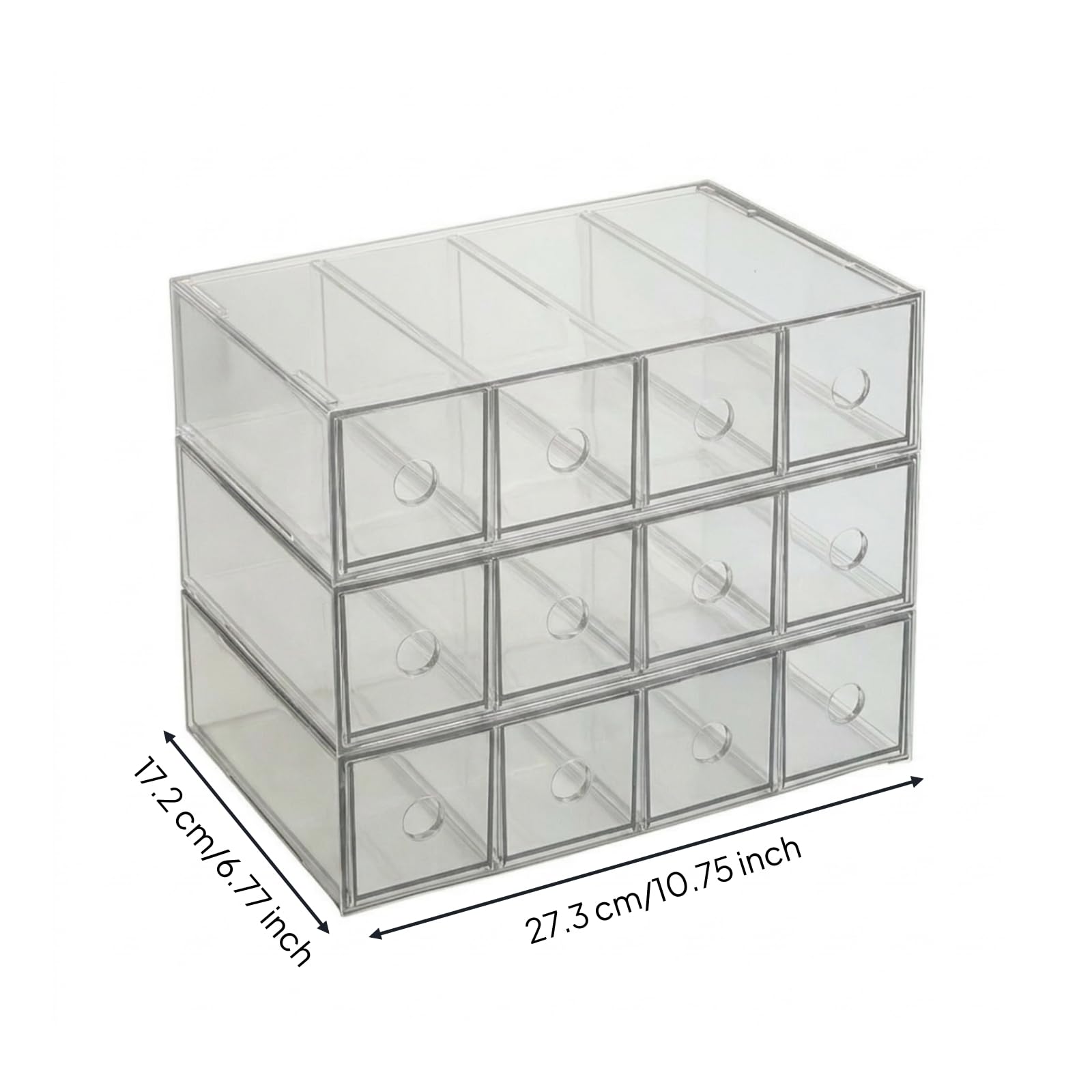 3 Stück voll Acryl-Organizer