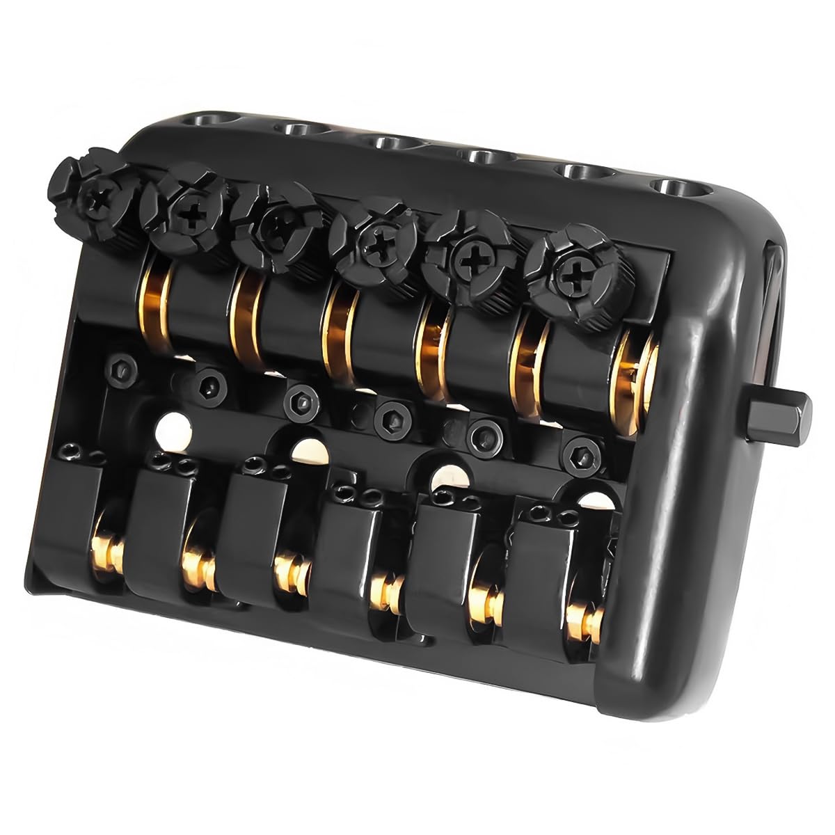 Grobo Puente sin cabeza de cuerda y cabezales de máquina, cordal de puente de guitarra sin cabeza, para reemplazo de guitarra eléctrica