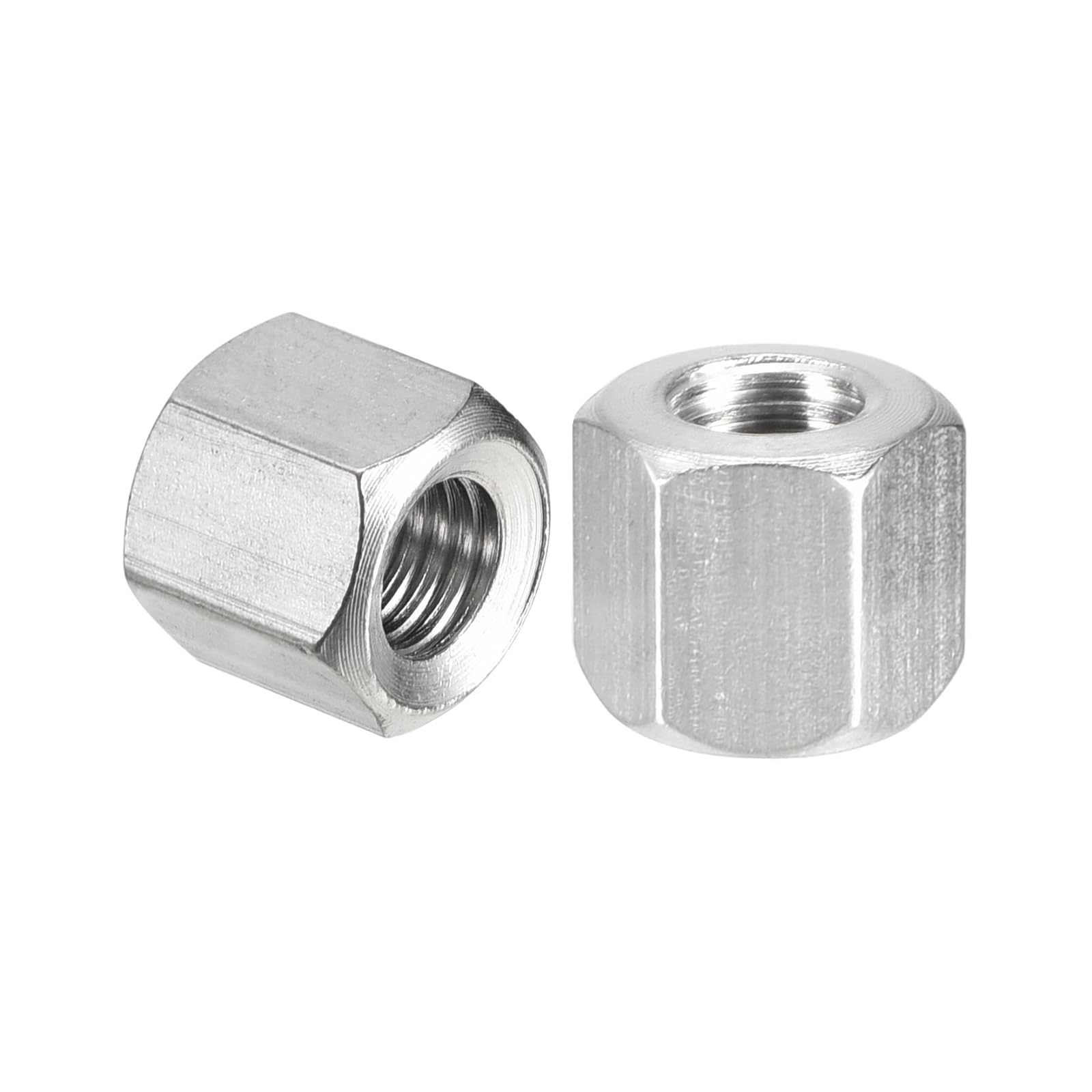 TA-VIGOR M8 x 12mm Hex Coupling Nuts, 304 Stainless Steel Threaded Rod Connector for Home Machine Industrial 4 Pcs