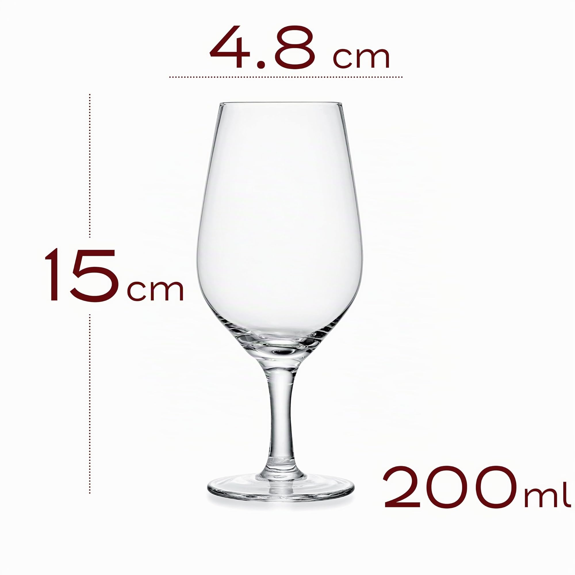 Kristall Port, Sherry und Dessertwein Gläser | 6er Set | Professionelle 200 ml Portweingläser mit Stiel für Verkostung und Nosing Aromatischen Likör | Spülmaschinenfest Bleifrei Kristallglas