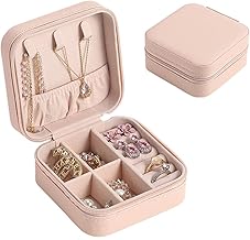 EARTHCONE Woman’s/Girl’s Earrings Rings Bracelets Storage Organizer PU-Leather Jewelry Box Travel Safe Storage Organizer Mini Jewelry Case (1Pcs)