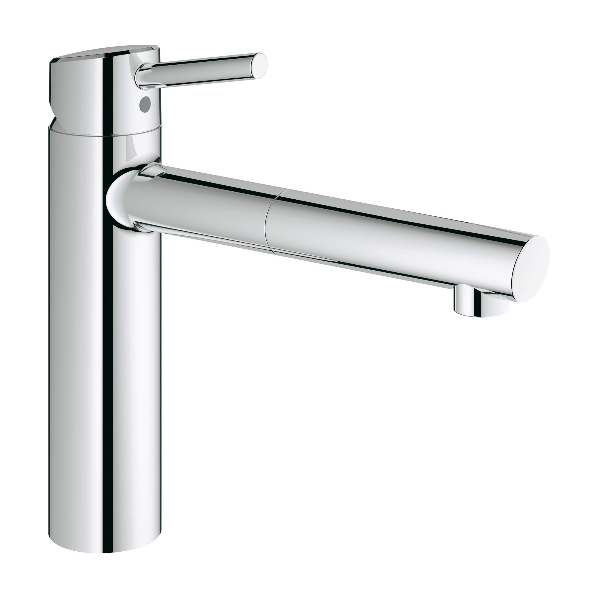 Grohe Chrom; Mit Herausziehbarem Mousseurauslauf 31129001 Concetto Kitchen Tap (High Spout With Pull-Down Spray Head, 100 Degree Swivel Range And Starlight), Medium