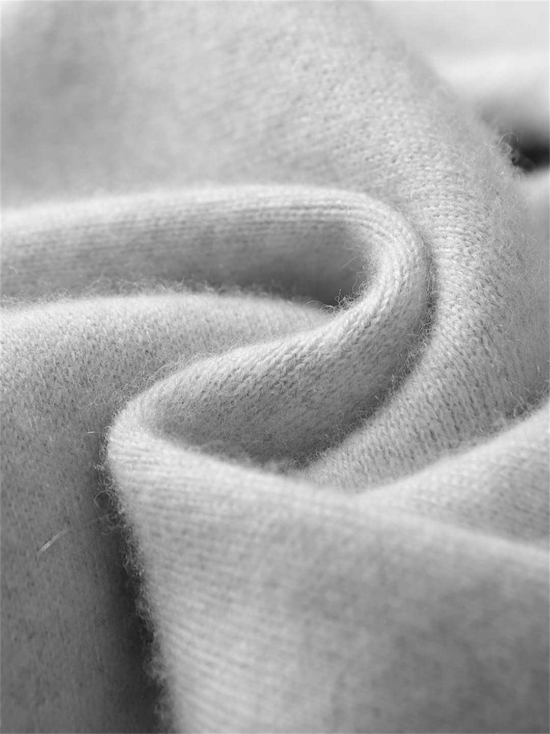 Men’S Cashmere Wide Leg Knit Business Casual Pants Mid Waist Heavyweight Warm Full Length Trousers