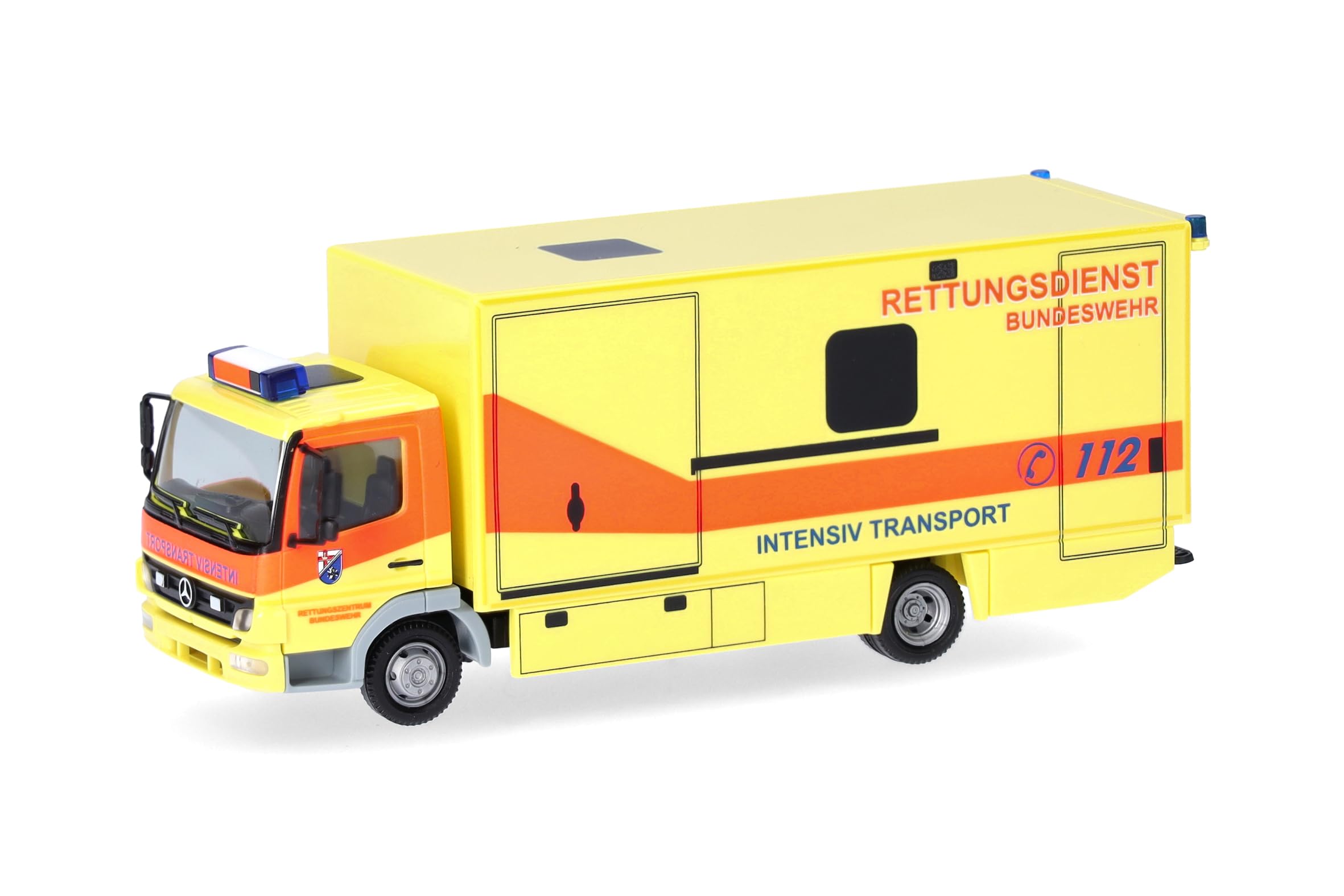 Herpa LKW Modell Mercedes-Benz Atego 2004 Koffer-LKW Bundeswehrkrankenhaus Koblenz Miniatur im Maßstab 1:87, Sammlerstück, Made in Germany, Kunststoff