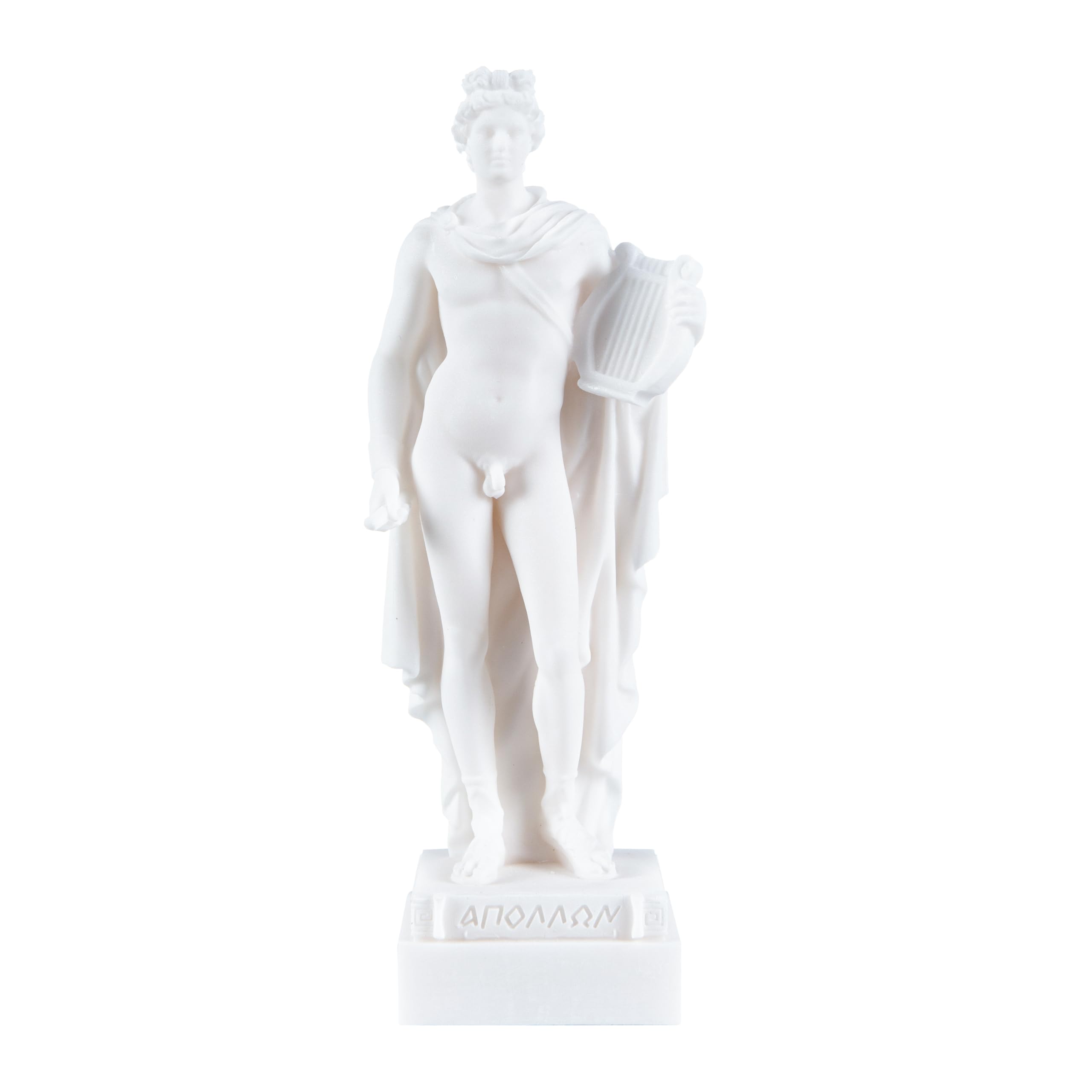 BEAUTIFUL GREEK STATUES Apollo God of Music Poetry Art Alabaster Statue Sculpture 6.4 Inches (16.2cm)