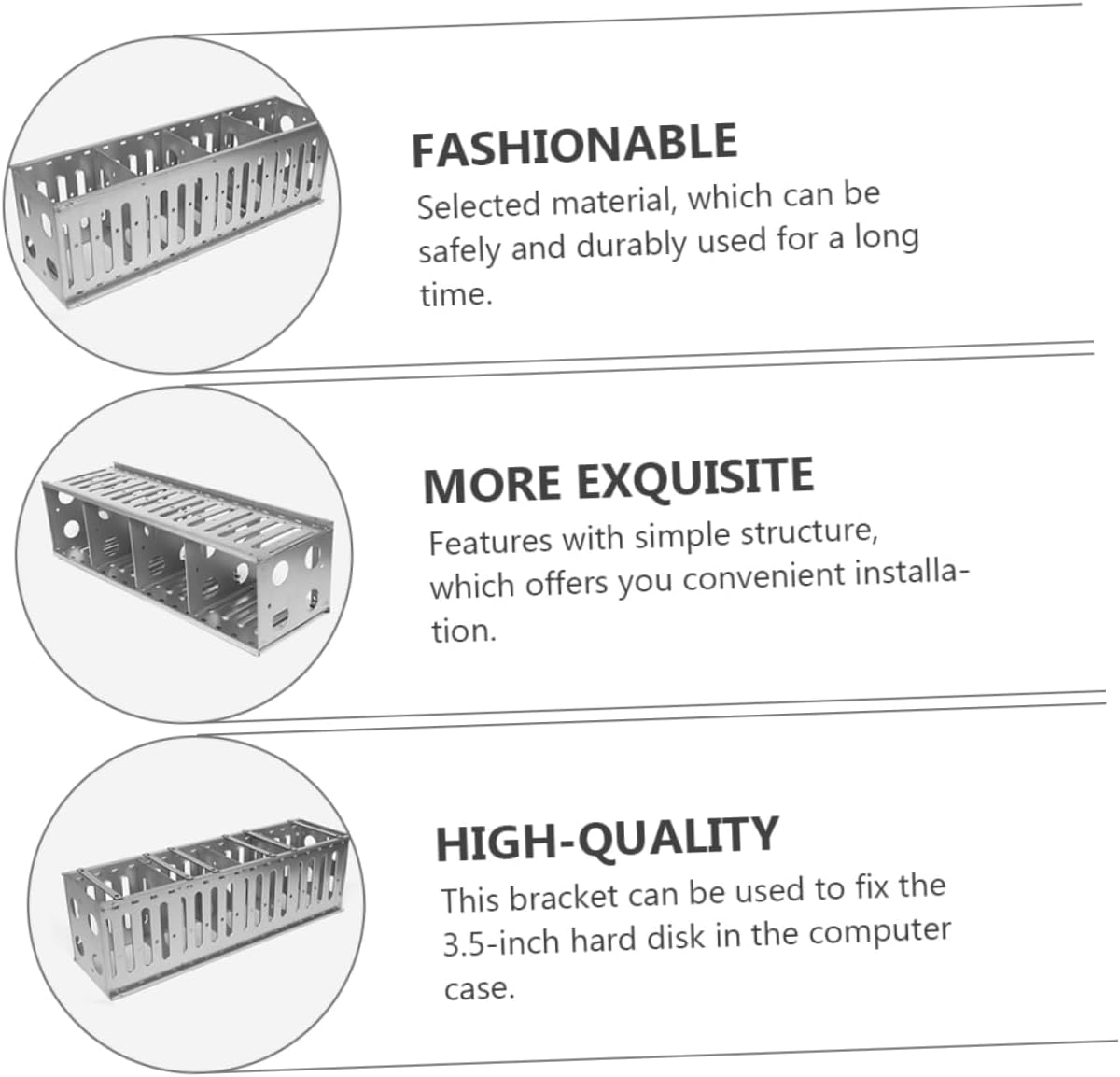 DOITOOL External Hard Drive Case Durable Hard Disk Rack Quick Heat Dissipation