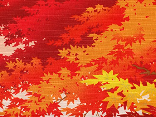 Image of Furoshiki Wrapping Cloth Maple Leaves in Autumn Motif Japanese Fabric 50cm