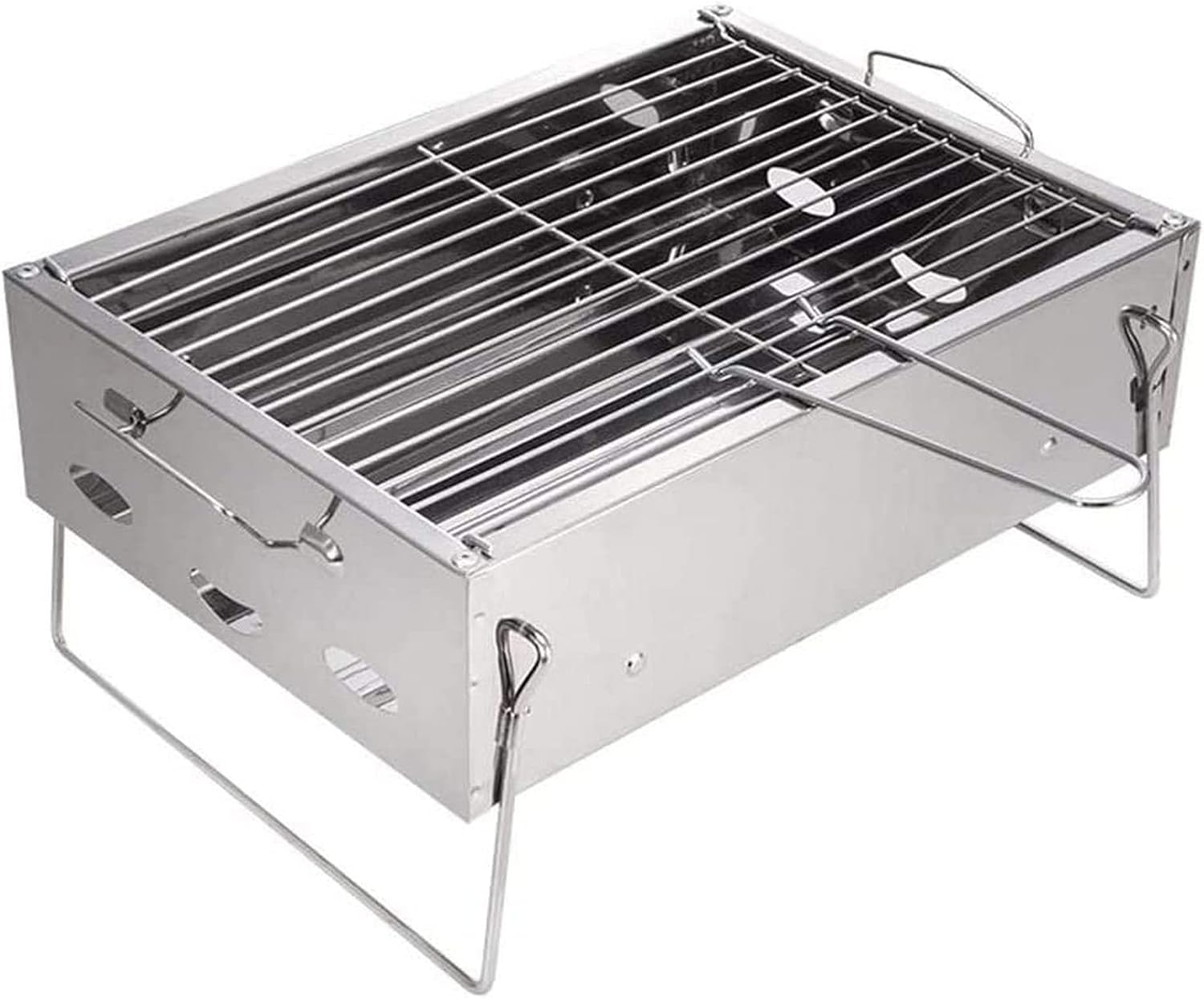 Stainless Steel Barbecue Shelf 3-5 People Household Grill Rack Outdoor BBQ Grill Charcoal Barbecue Stove