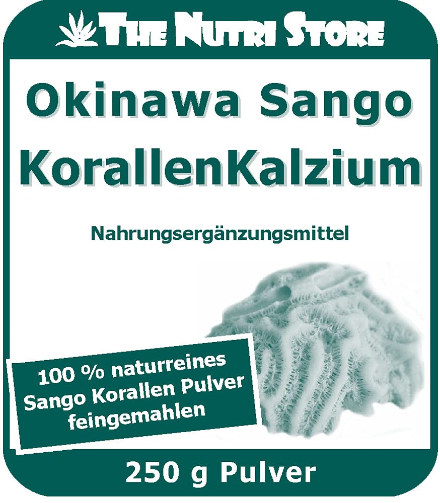 Korallen Kalzium 100% rein Pulver 250 g - naturreines Okinawa Sango Korallen Pulver feingemahlen