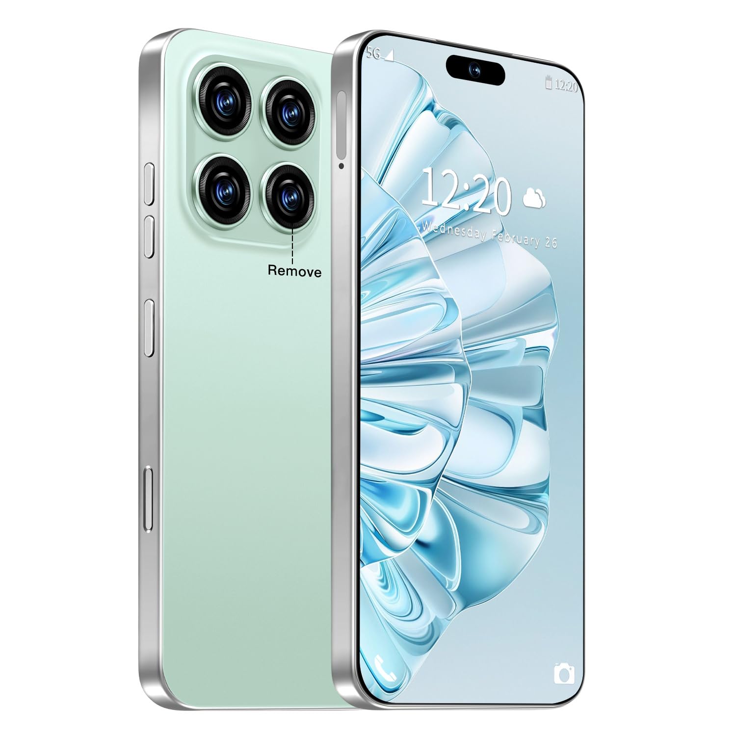 16PROMA X Unlocked Phone, 6.99inch Cell Phone with Android 13 12GB+512GB 7000mAh Long Battery Life, HD Screen Smartphone with Dual SIM, Fingerprint Lock, Face ID, Photos 5G Phone (Green)