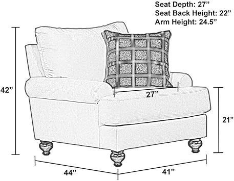 Catnapper Cora Chair in Plush Ecru Off White Fabric with Accent Pillow