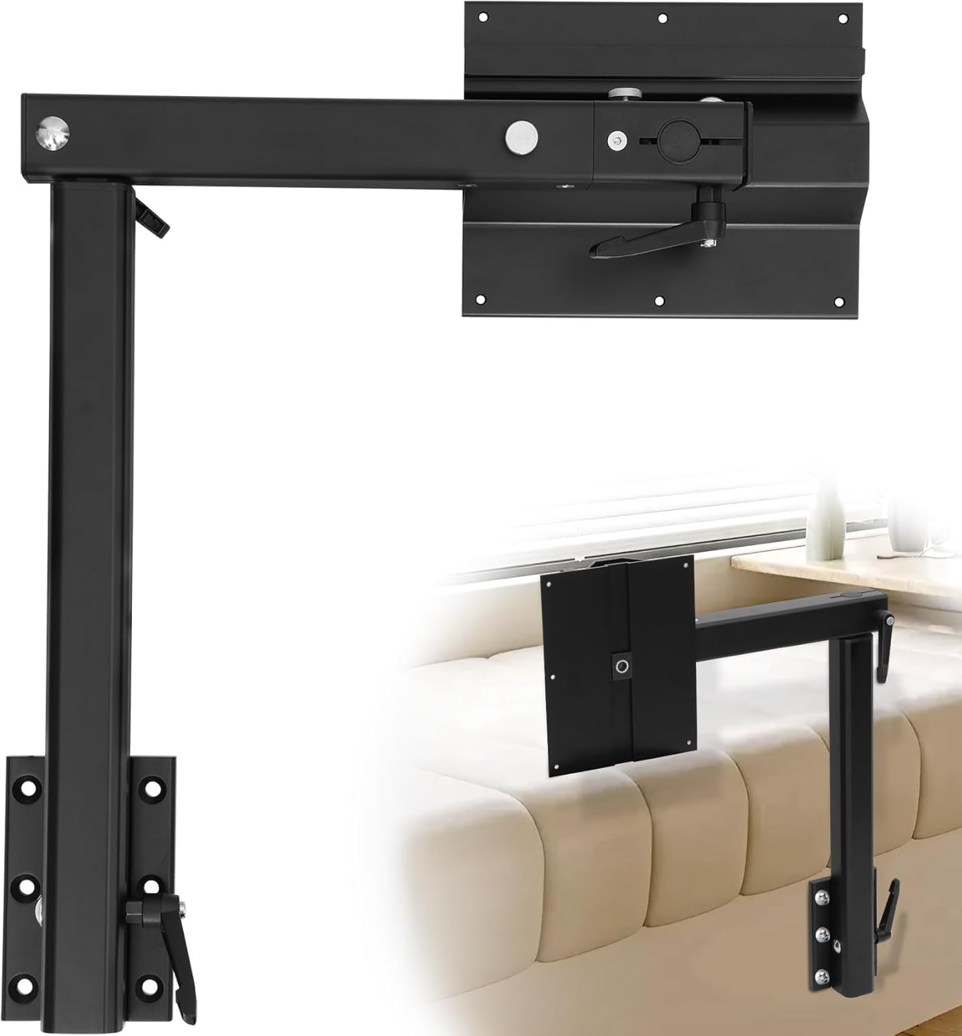 Abnehmbare RV Tischbein-Accessoires​ – Können 360 Grad Drehbare Eingestellt Werden Tischbeinhalterung für Wohnmobile, Wohnwagen und Yachten (Black)