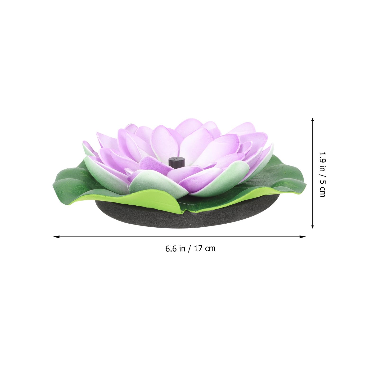 Fontana Solare a Loto Galleggiante Porpora per Laghetto e Giardino | Abs, 7v 1, 2w, Flusso 180l/h e Testa 100cm, Funzionamento Automatico, Facile da Pulire