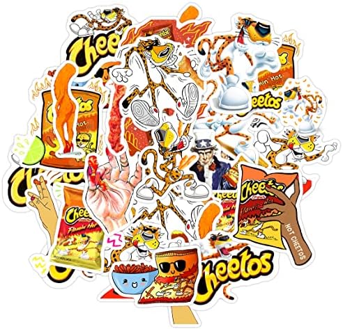 Amazon.com: 20 Pcs Stickers Pack Hot Waterproof Cheeto Vinyl Colorful ...