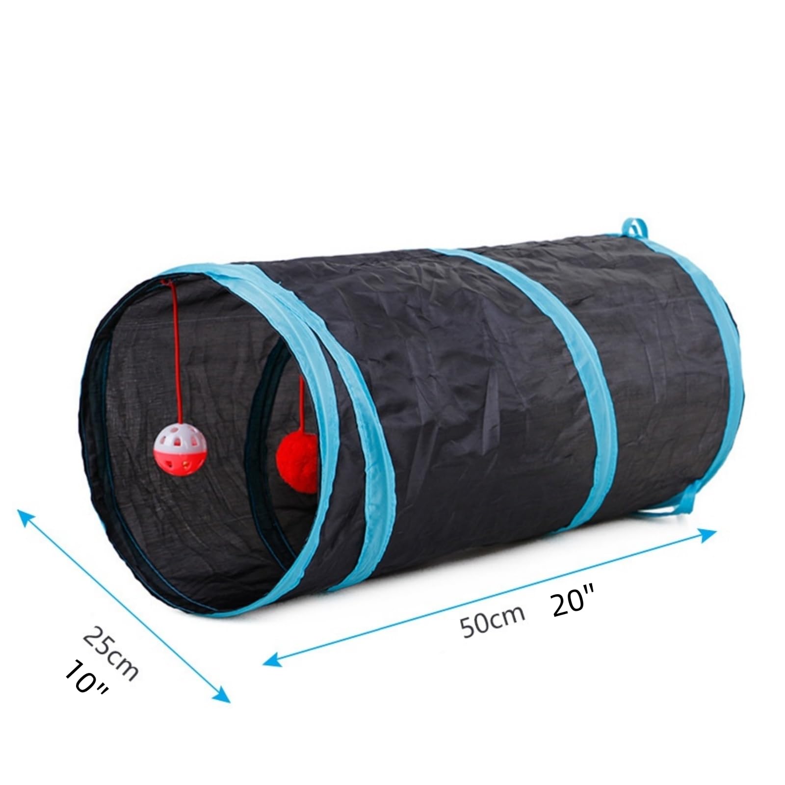 Túneles para gatos para interiores y exteriores, túnel grande para gatos, juguete para gatitos, conejos, 2 vías