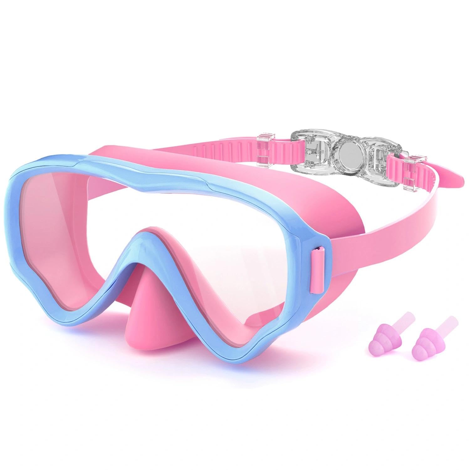COOLOO Taucherbrille Kinder für 4-16 Jahre，180°Panorama HD Anti Nebel Anti-Leck Schnorchelmaske Kinder, Schwimmbrille mit Nasenabdeckung für Jungen Mädchen Jugendliche
