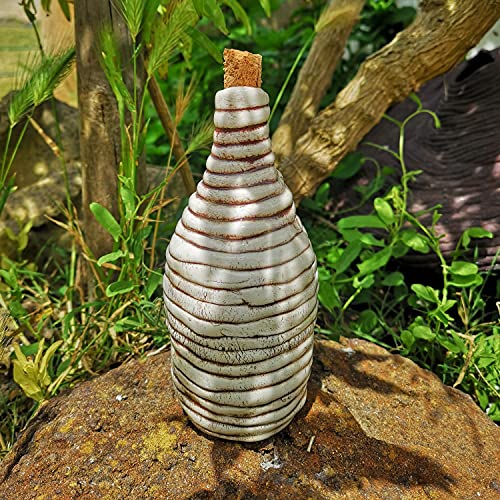 Handcrafted Rustic Ceramic Bottles with Cork Stoppers for Eclectic Home Decor – Artisanal Portuguese Clay Vases - Image 4