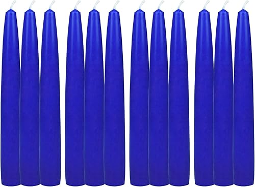 Miniatura 2 de Velas cónicas de 12 piezas, 6 pulgadas, color azul