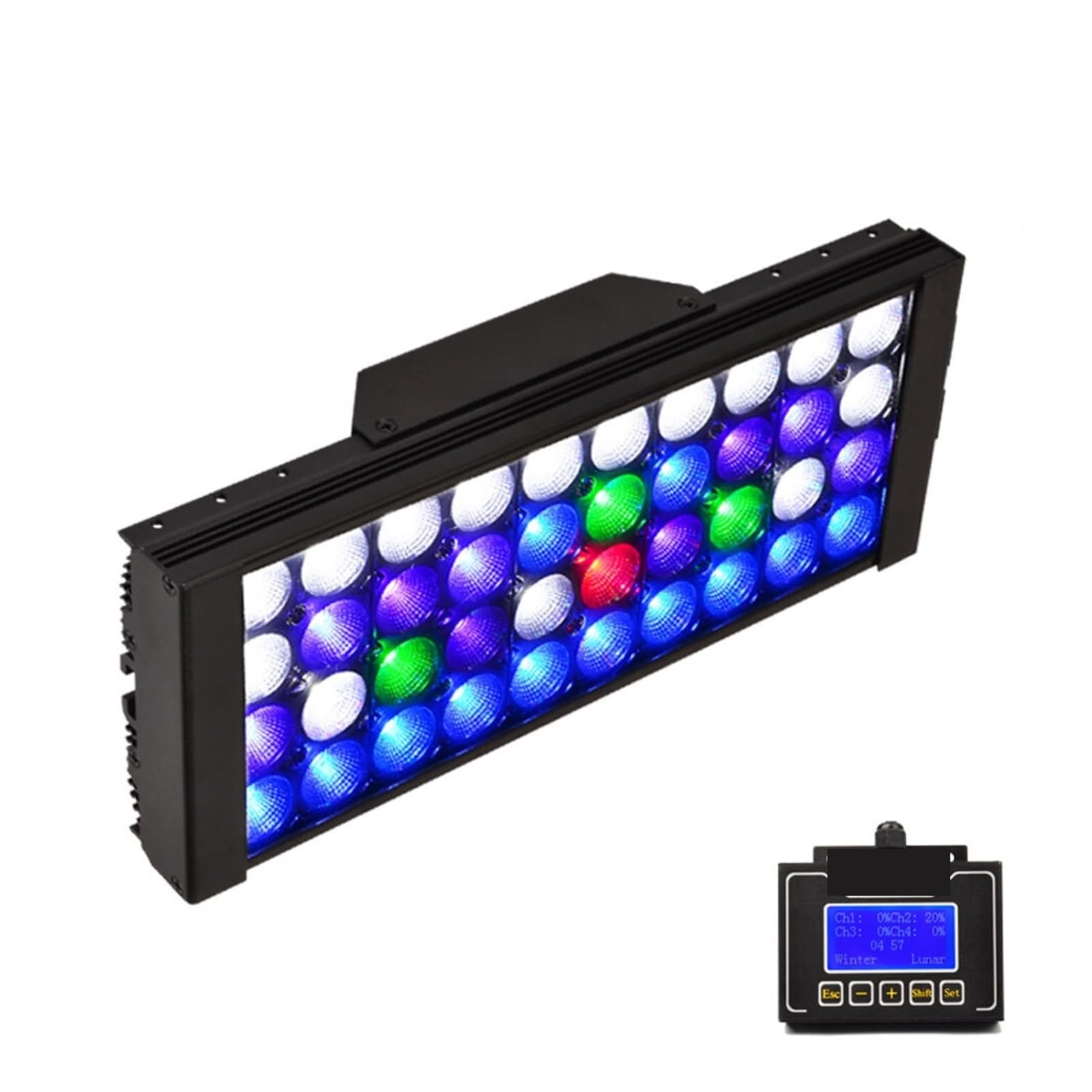 oświetlenie akwarium Oświetlenie Led do akwarium, oświetlenie Led do akwarium morskiego, oświetlenie LED rafy dla rafy koralowej SPS LPS akwarium morskie do akwarium roślinnego(1 lamp with hang kit)