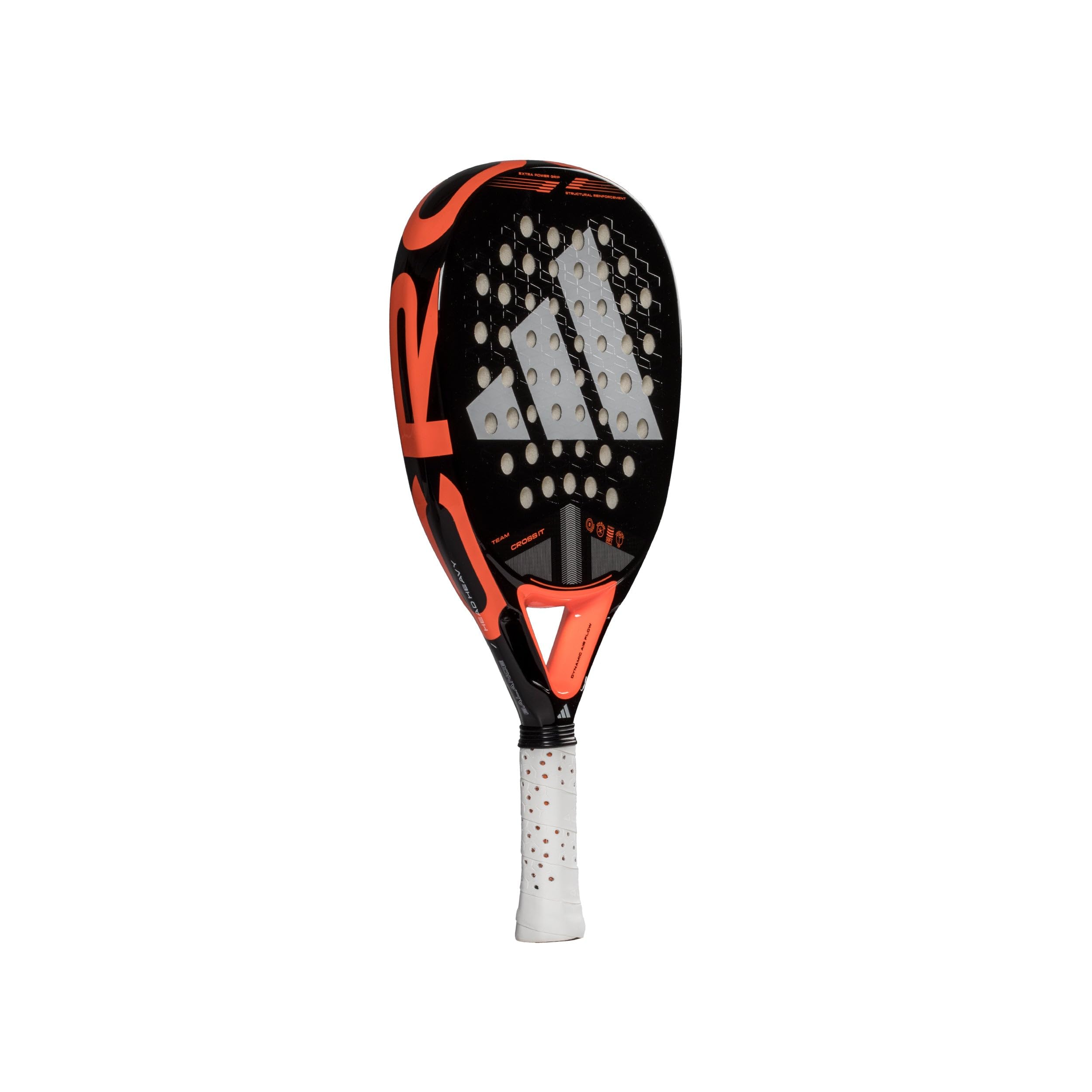 Pala de Padel adidas Cross It Team 3.4 Negra Naranja, Forma Diamante, Goma eva Soft Performance, Fibra de Vidrio