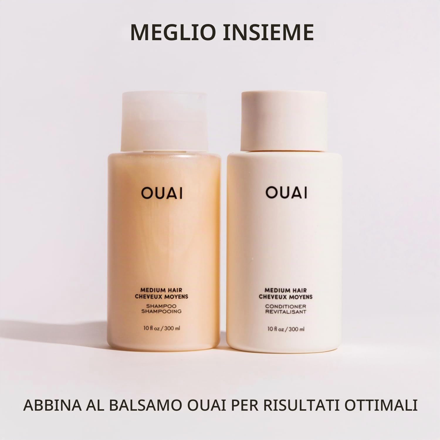 OUAI Ricarica shampoo medio - Shampoo idratante con olio di cocco, Babassu, estratto di kumquat e cheratina - rafforza, nutre e dona lucentezza - senza parabeni, ftalati e solfati
