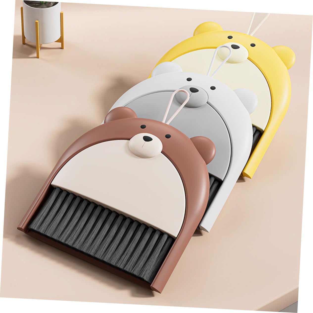 Mini Broom and Dustpan Set for Kids Lightweight Desktop Cleaning Tools Cute Design for Teaching Responsibility for Home and School Use