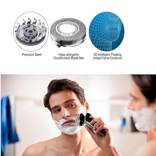 Miniatura 4 de SH30 - Cabezal de afeitadora de repuesto para Philips Norelco HQ8 Series 1000 2000 S738 AT811 AT830 AT875 para hombre, paquete de 3