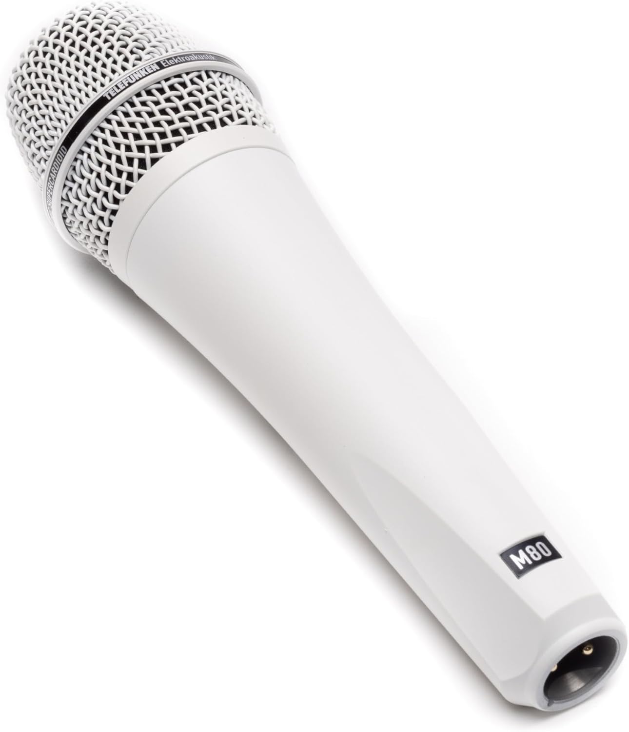 Telefunken M80 | Handheld Dynamic Cardioid Microphone Solid Color Finish Frequency Range 30Hz / 18kHz Impedance 200 ohms (White)