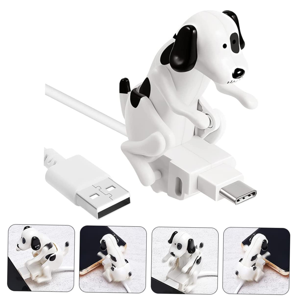 Gadpiparty 5pezzi Cavo Di Ricarica Tipo-c Con Design Divertente Forma Di Cagnolino Accessorio Per Smartphone Cavo Dati Usb Resistente e Creativo Ricarica Veloce e Pratica Per Ufficio e Auto