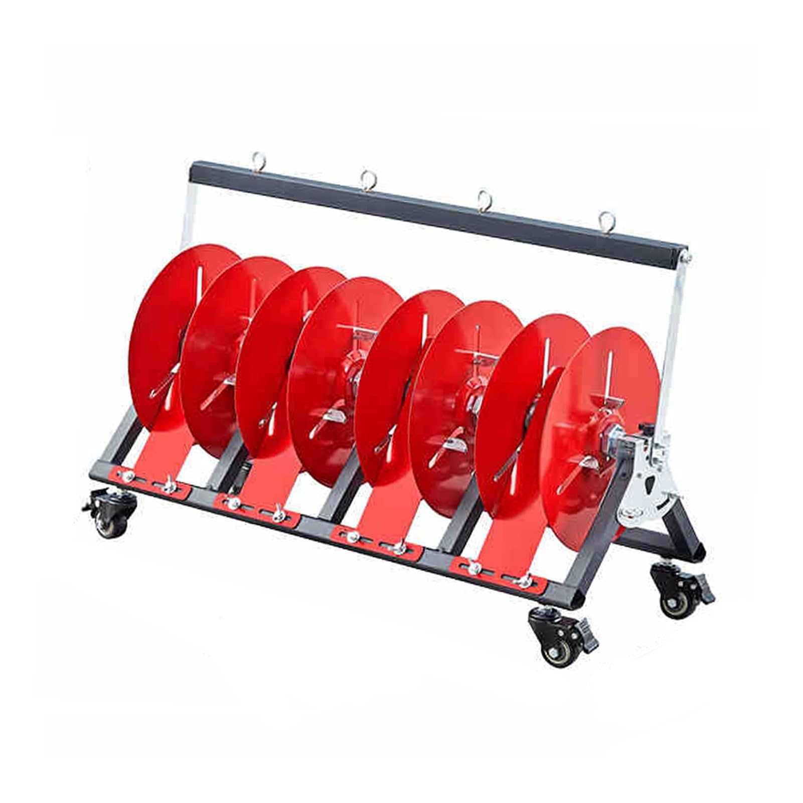 Porte-bobines et distributeur de câbles robuste à roulettes pour atelier