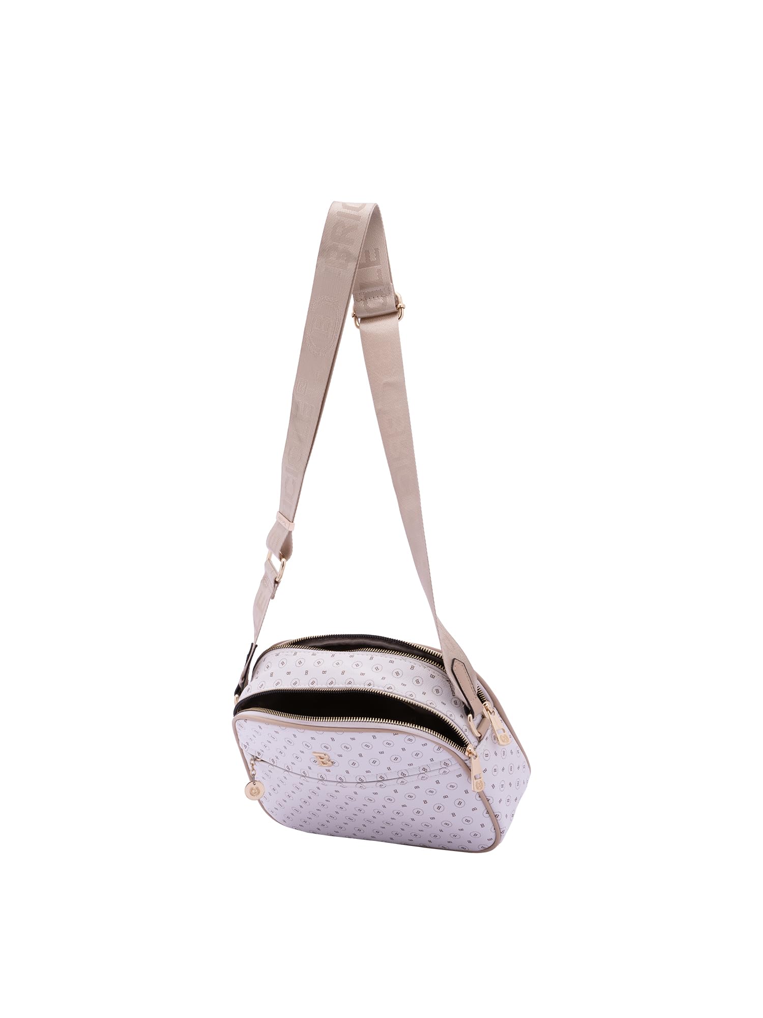 Bolso Bandolera Mujer Ecopiel con Cremallera - Negro y Marrón