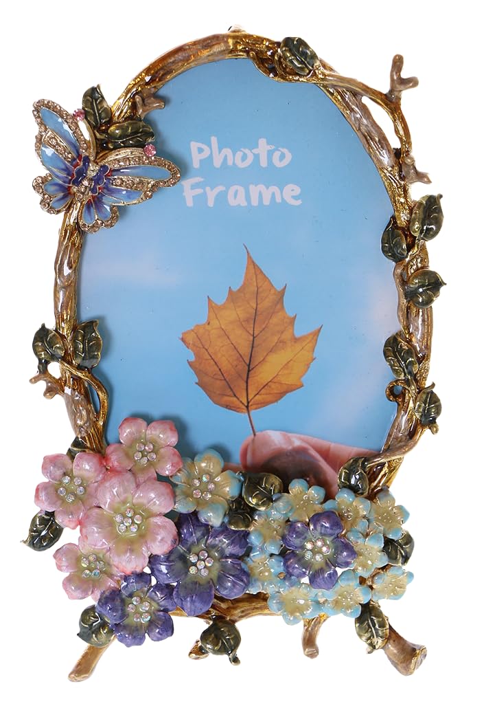 Kawaii-Story Vintage Antique Gold Metal Photo Frame 8 x 11 cm with