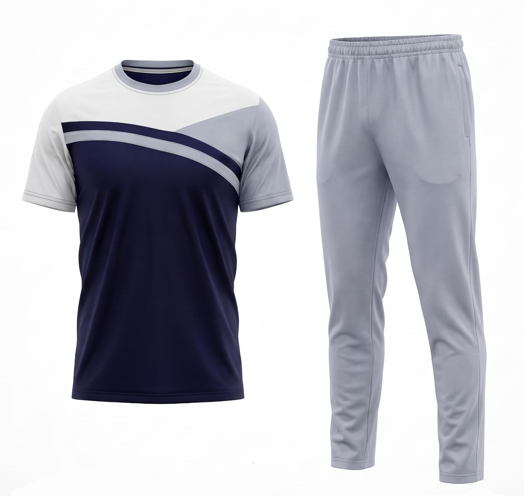 Cotton Blend Night Suit/Summer Suit for Men, Regular Fit Half Sleeves T-Shirt & Lower Set | Soft Cord-Set Track Suit for Boys | Ideal for Casual Outings, Gym, Workout, Sports-image-49