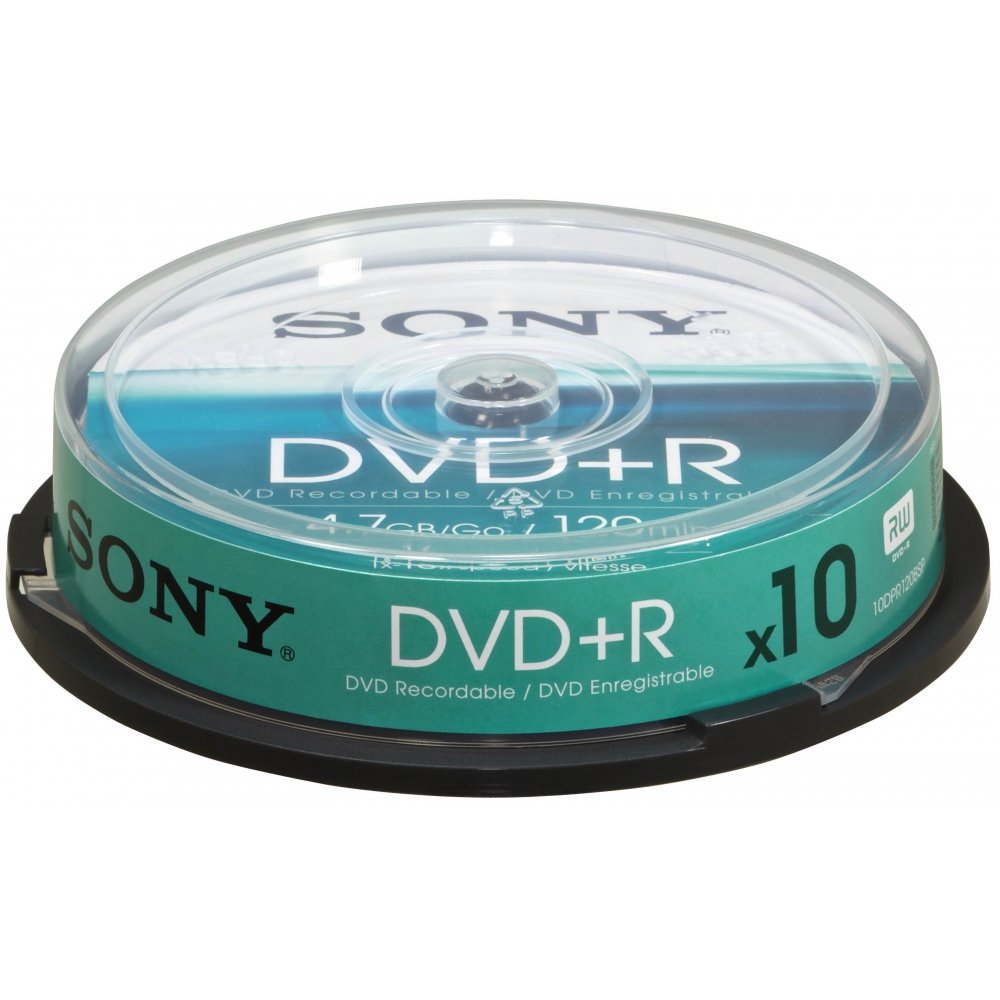 Sony 10DPR120BSP - Disco DVD+R, 16x, pack de 10